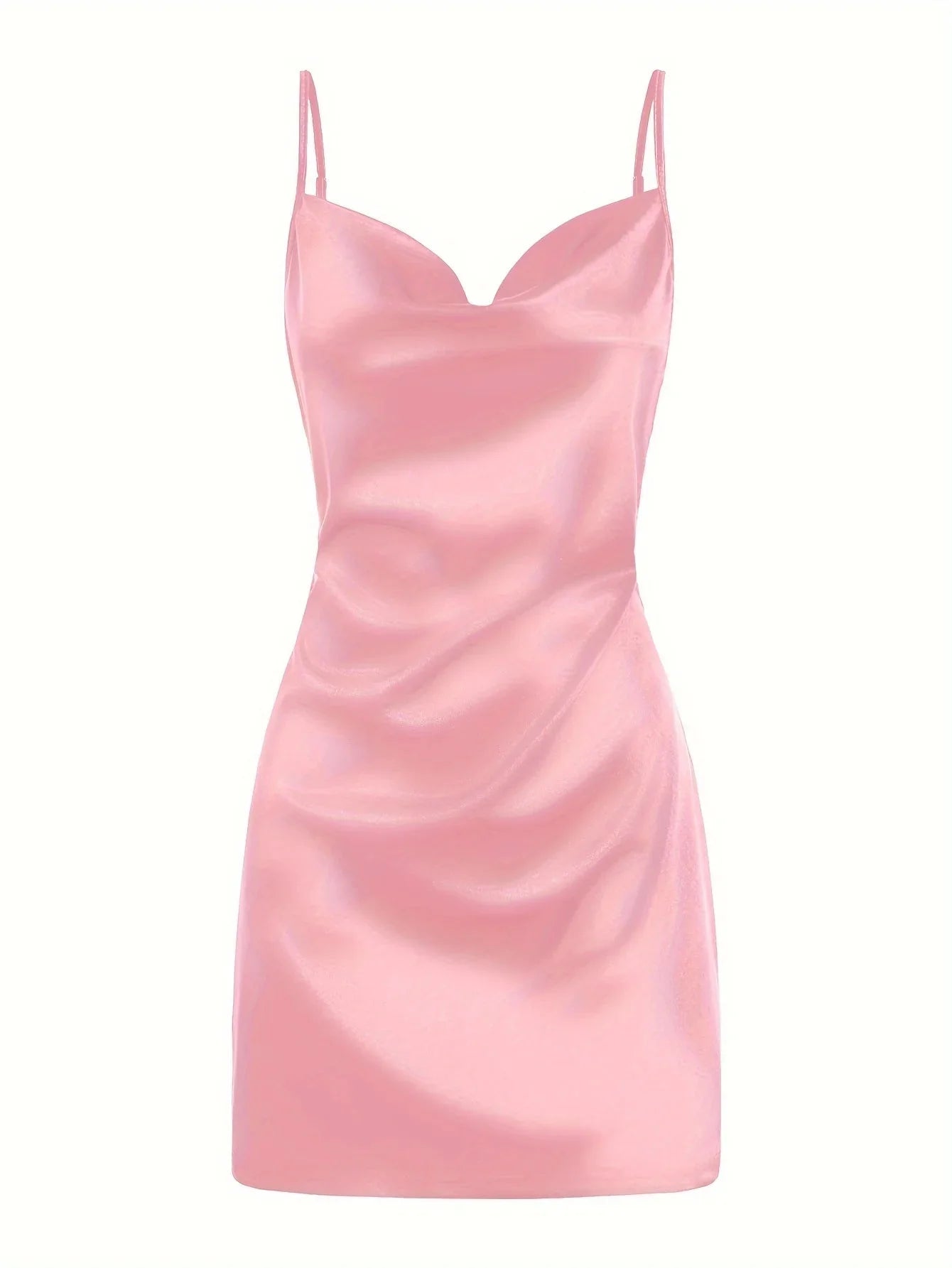 Saténové Midi Šaty - Ciele